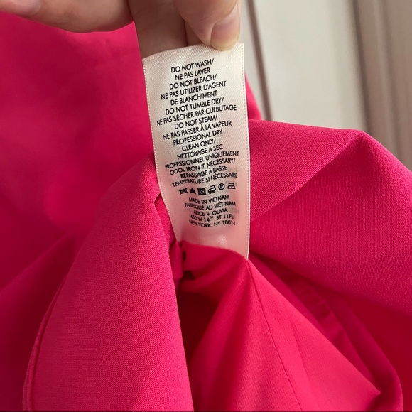 Alice + Olivia Andalasia Fit & Flare Pink Mini Dress 8 - Picture 7 of 8